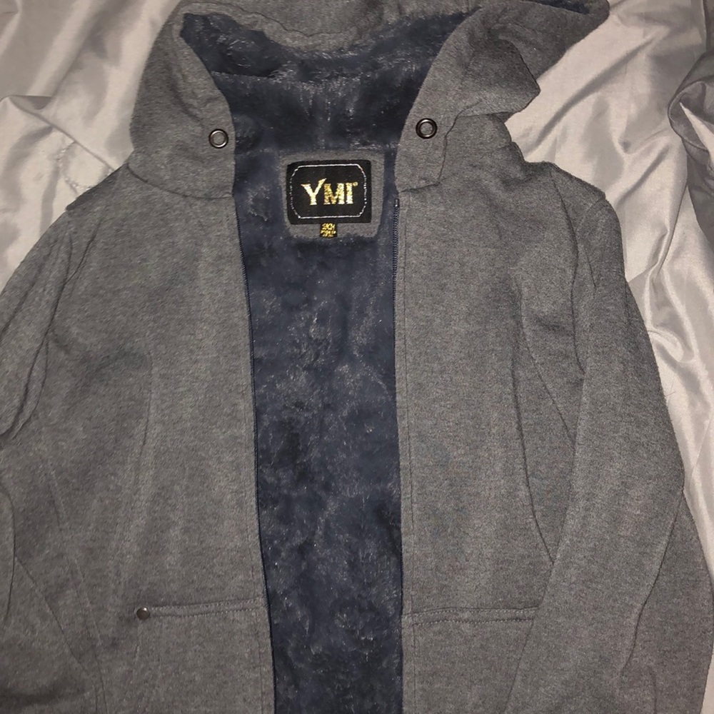 Fur lined zip up hoodie